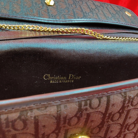 Christian Dior Vintage Clutch Purse Authentic Monogram Made France Frame 1980s - Picture 12 of 12
